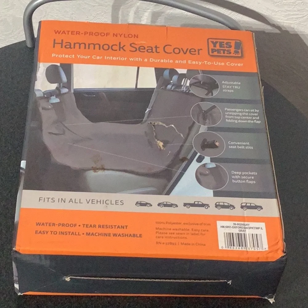 Yes pets! NEW - Hammock Seat Cover - water proof tear resistant machine washable
